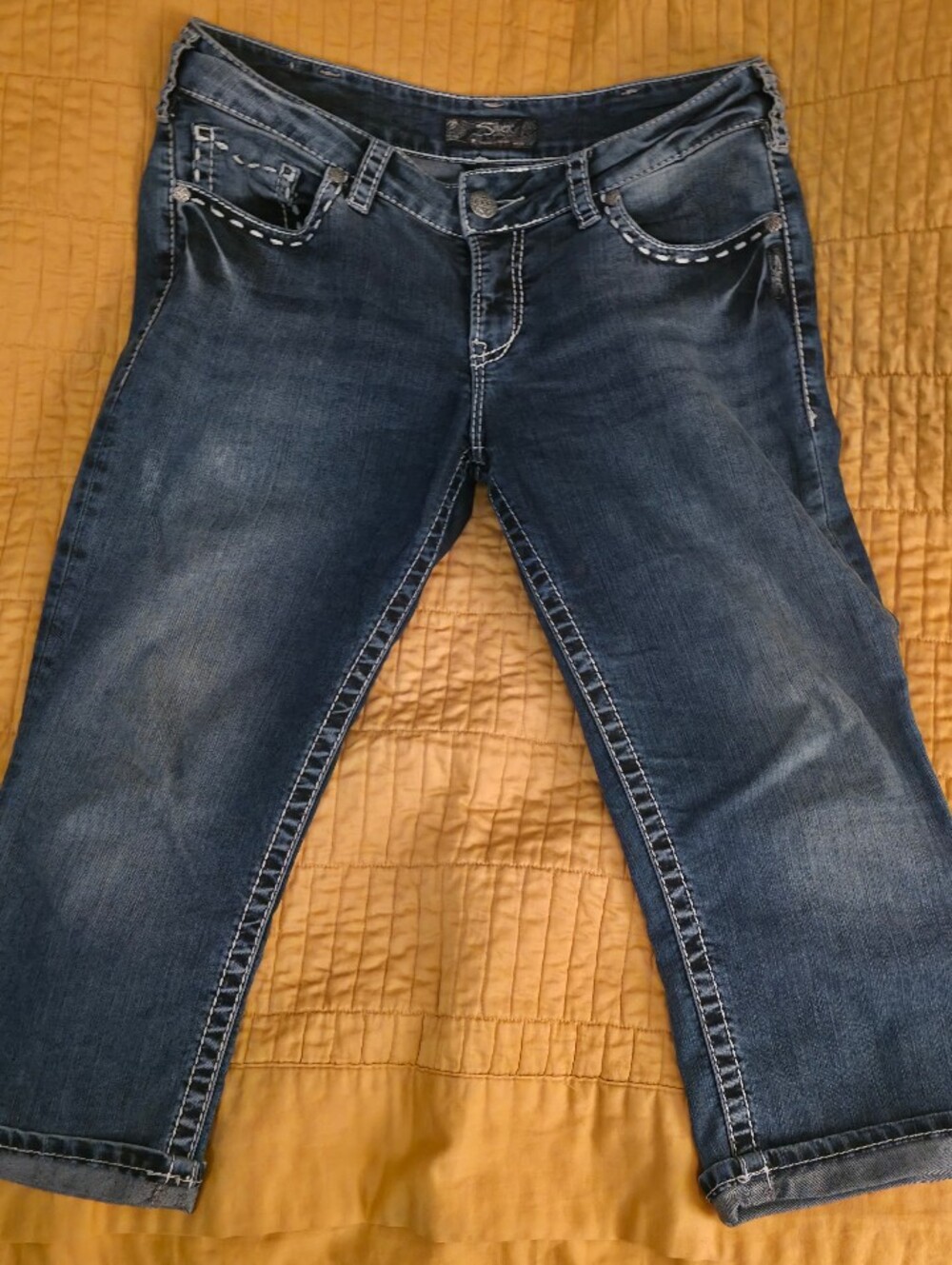Silver Jeans Blue Cropped Ankle Jeans Size 32